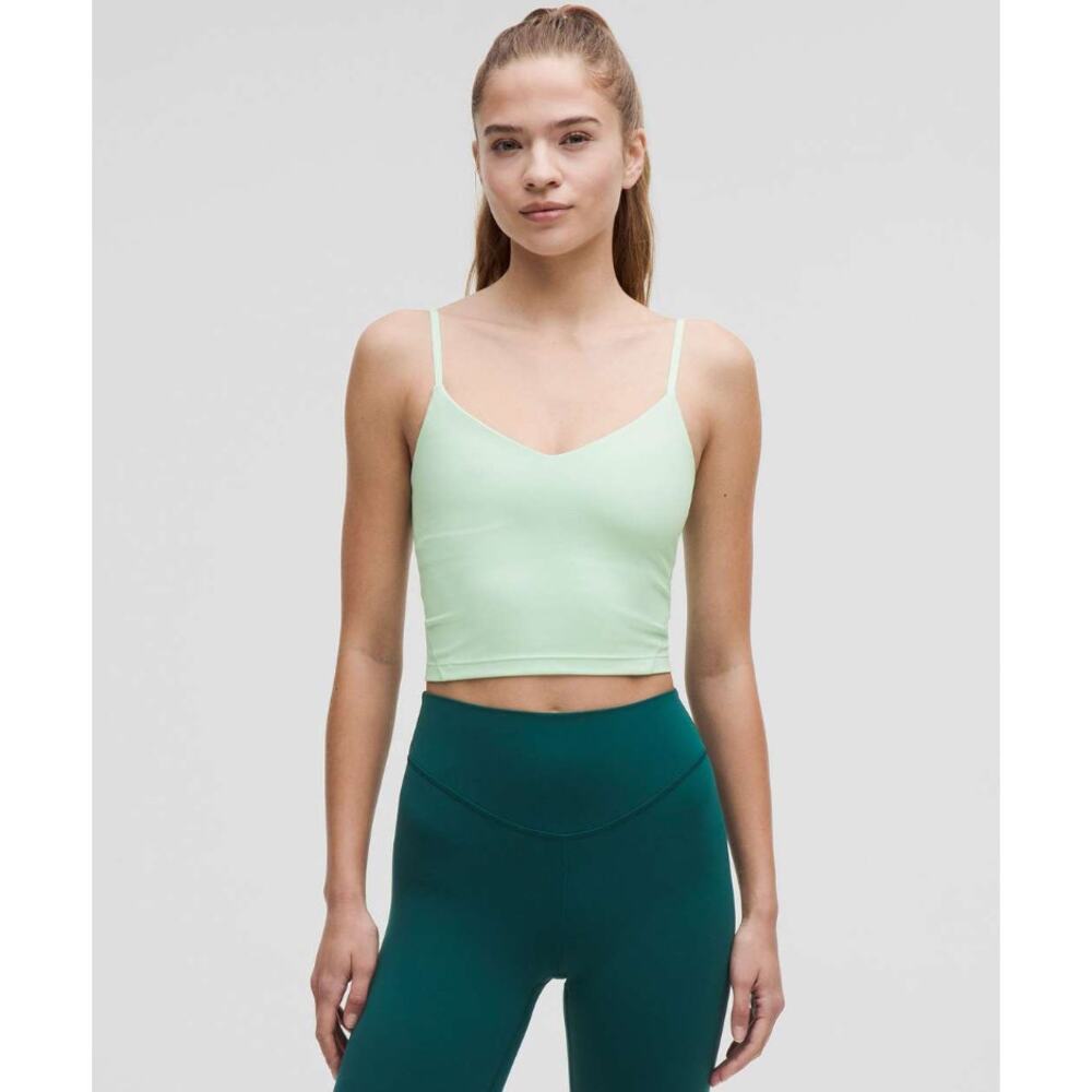 Lululemon Align Cropped Cami Tank Top A/B Cup‎ Sea Mist Size 8